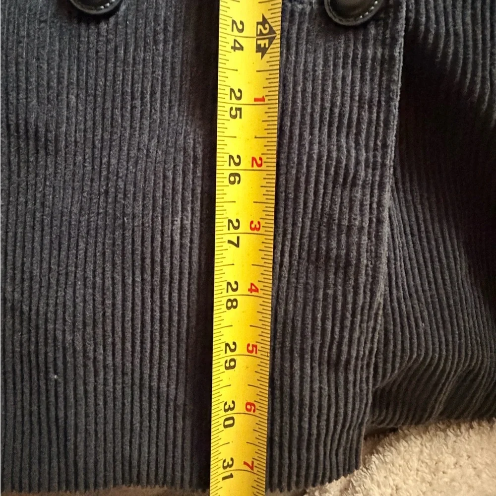 Y2K Women's Navy Corduroy coat vintage
90s - Picture 12 of 15